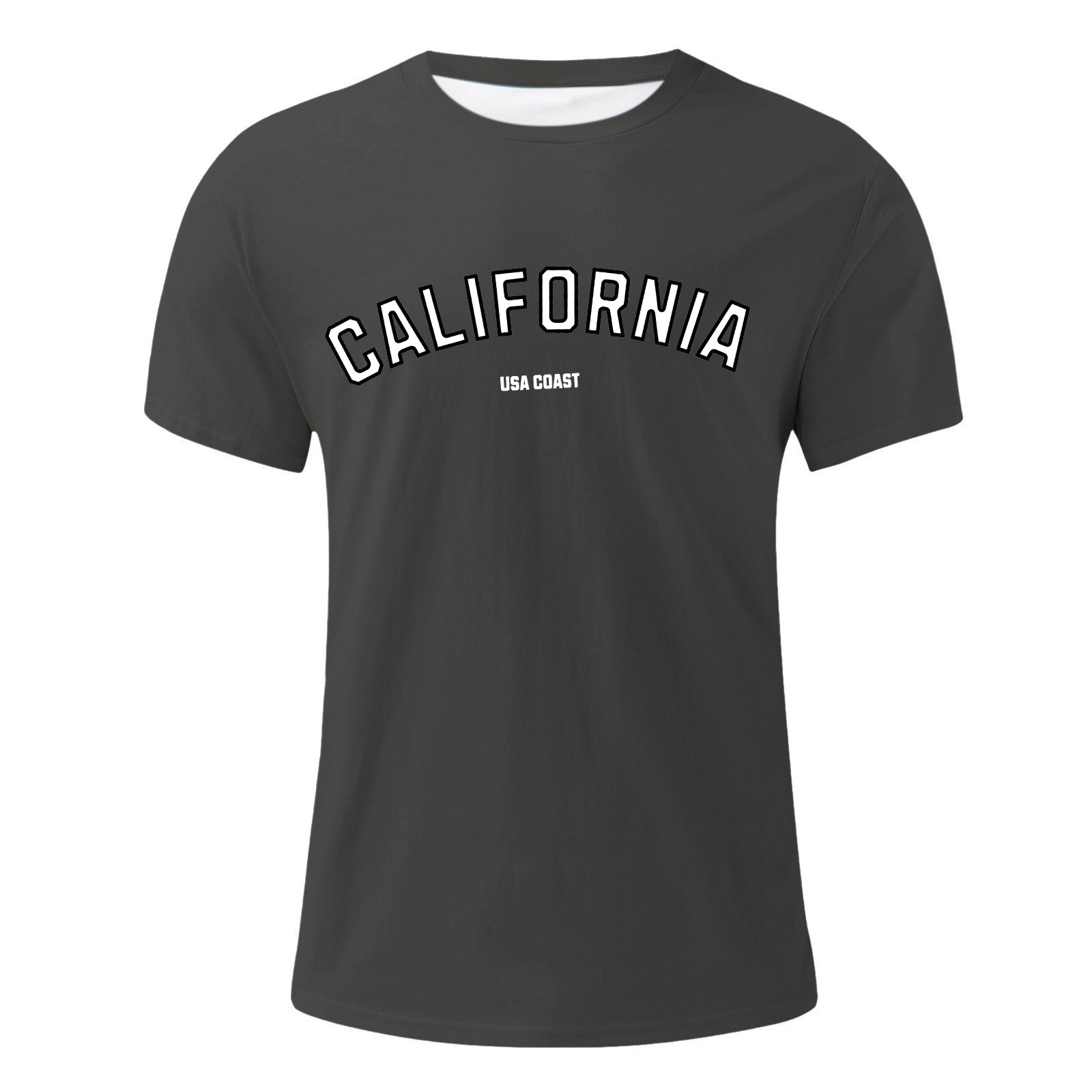 thumbnail image 2 of Camiseta oversize de verano para hombre - Cuello redondo y manga corta con estampado urbano - Camiseta deportiva holgada e informal, 2 of 5